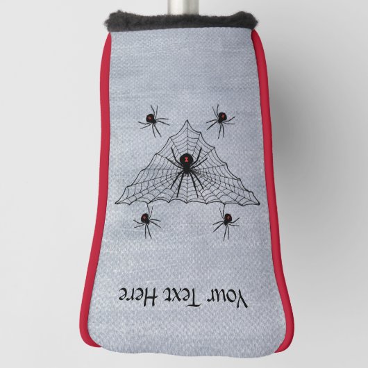 Black Widow Spiders Red Hourglass im Schwarzen Web Golf Headcover (Rotieren 90)