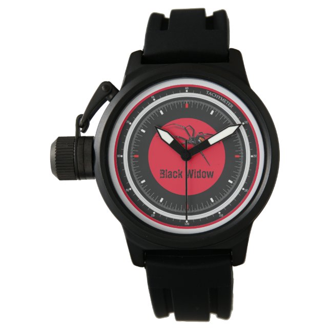 Black Widow | Waterproof | Sports | Wrist Watch Armbanduhr (Vorderseite)