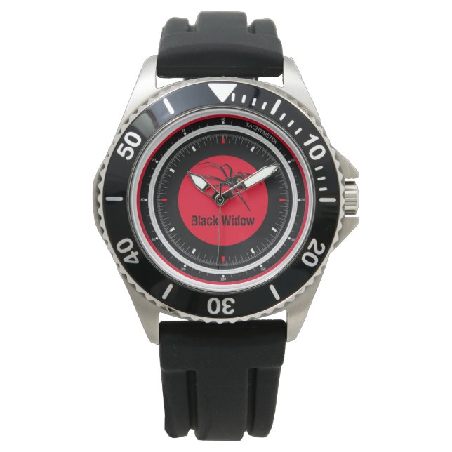 Black Widow | Waterproof | Sports | Wrist Watch Armbanduhr (Vorderseite)
