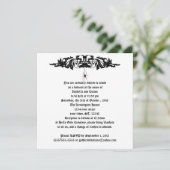 Black Widow Wedding Goth Wedding Einladung (Stehend Vorderseite)