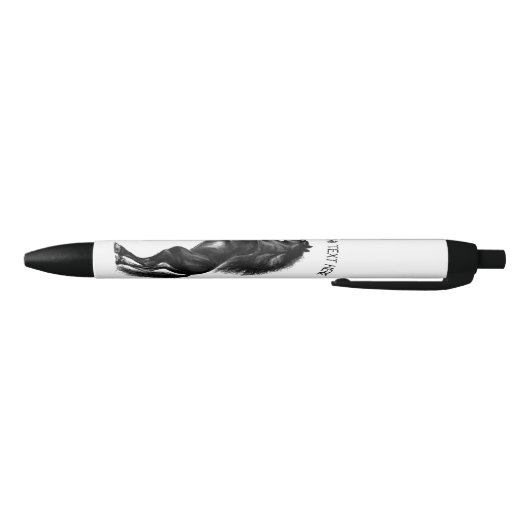 Black Wild Horse Pen mit benutzerdefiniertem Text Kugelschreiber (Unterseite)