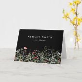 Black Wildblume Meadow Client Vielen Dank Karte (Gelbe Blume)