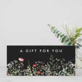 Black Wildblume Meadow-Geschenkgutschein (Stehend Vorderseite)