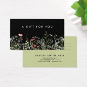 Black Wildblume Meadow-Geschenkkarte (Schreibtisch)