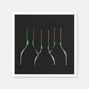 Black Wine Flasche Standard Cocktail Papier Napkin Serviette