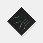 Black Wine Flasche Standard Cocktail Papier Napkin Serviette (Ecke)