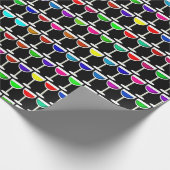 Black Wine Glases Geschenkpapier (Ecke)