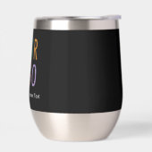 Black Wine Tumbler aus Edelstahl mit Logo Bulle (Links)