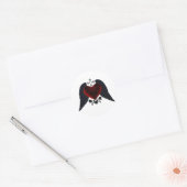 Black Winged Goth Heart Stickers (Umschlag)