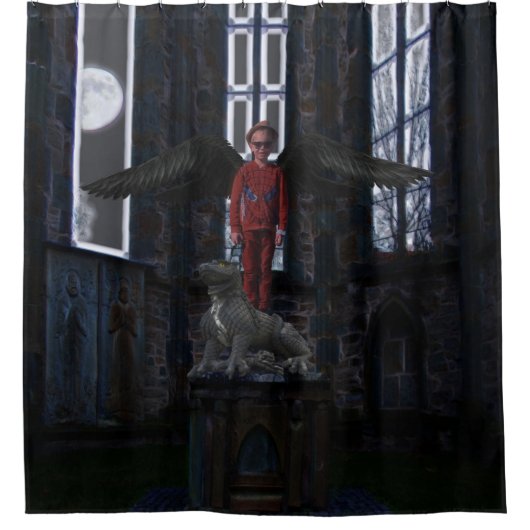 Black Wings Duschvorhang (Vorderseite)