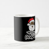 Black Winking Santa Merry Kaffeetasse (VorderseiteRechts)
