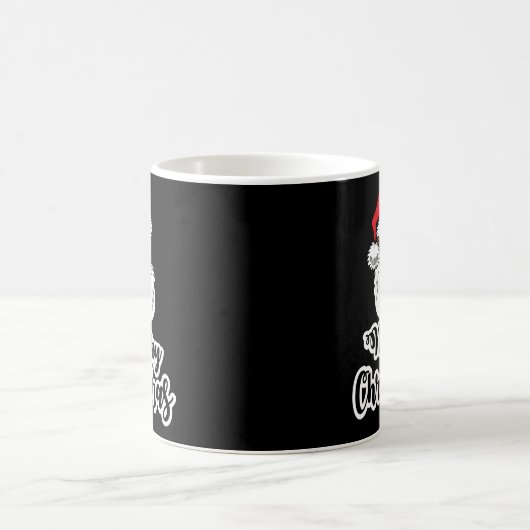 Black Winking Santa Merry Kaffeetasse (Mittel)