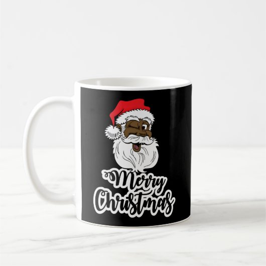 Black Winking Santa Merry Kaffeetasse (Links)