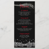 Black Winter Holiday Weihnachtsessen Menükarte (Vorderseite)