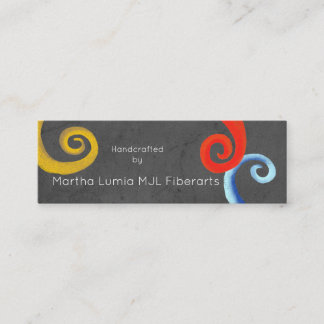 Black Wirbel Business Card Mini Visitenkarte