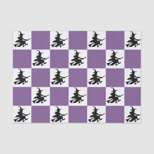 Black Witches Checkered Seidenpapier (Vorderseite)