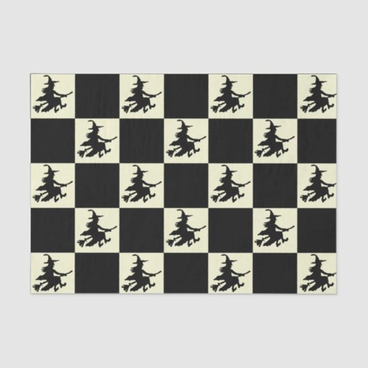 Black Witches Checkered Seidenpapier (Vorderseite)