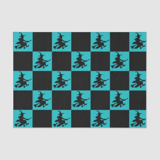 Black Witches Checkered Seidenpapier (Vorderseite)