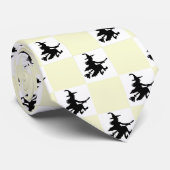 Black Witches Yellow & White Checkered Krawatte (Gerollt)
