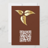 Black with Gold on Champagne Silk Wedding Einladung (Rückseite)