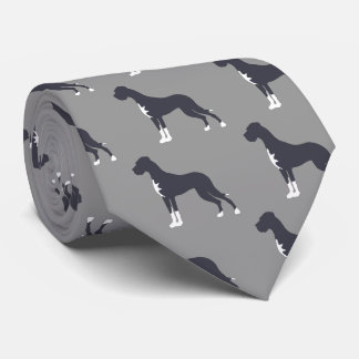 Black with White marks Great Dane Krawatte