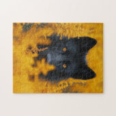 Black Wolf Dog German Shepherd Puzzle (Horizontal)