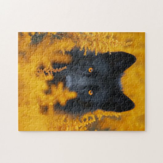 Black Wolf Dog German Shepherd Puzzle (Horizontal)