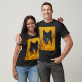 Black Wolf Dog German Shepherd T-Shirt (Unisex)