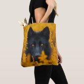 Black Wolf Dog German Shepherd Tasche (Von Nahem)
