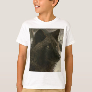 Black Wolf Dog T-Shirt
