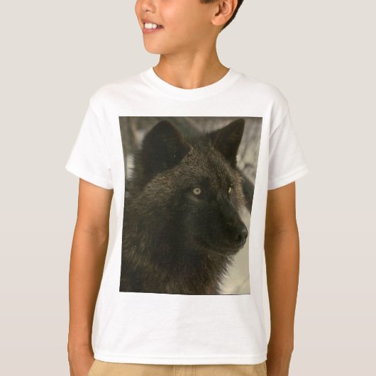 Black Wolf Dog T-Shirt (Vorderseite)