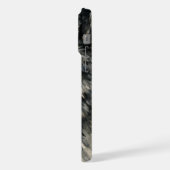 Black Wolf Face – February Birth Month Watercolor iPhone Hülle (Linke Seite)