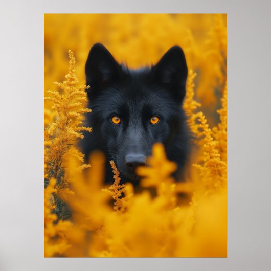 Black Wolf German Shepherd Dog Poster (Vorne)