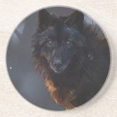 Black Wolf Getränkeuntersetzer (Vorne)