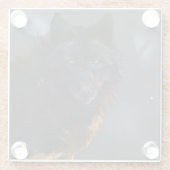 Black Wolf Glasuntersetzer (Rückseite)