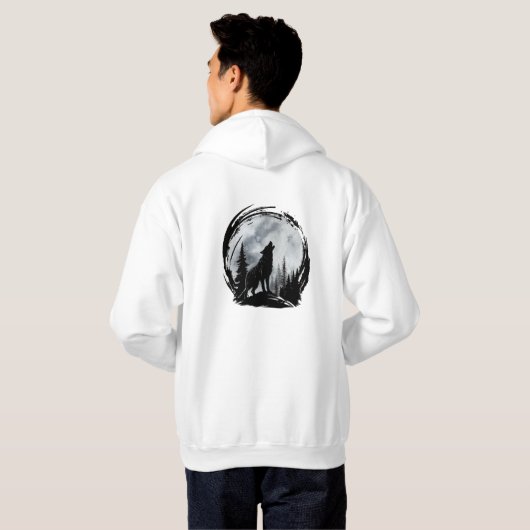 Black Wolf Hoodie (Schwarz voll)