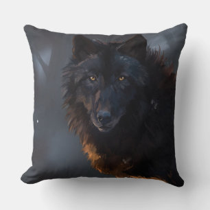Black Wolf Kissen