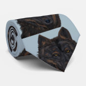 Black Wolf Krawatte (Gerollt)