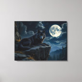 Black Wolf Leinwand Art (Vorderseite)