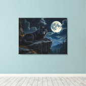 Black Wolf Leinwand Art (Insitu (Holzboden))