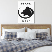 black wolf leinwanddruck (Insitu (Schlafzimmer))