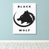 black wolf leinwanddruck (Insitu (Holzboden))