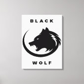 black wolf leinwanddruck (Vorderseite)