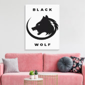 black wolf leinwanddruck (Insitu (Wohnzimmer))