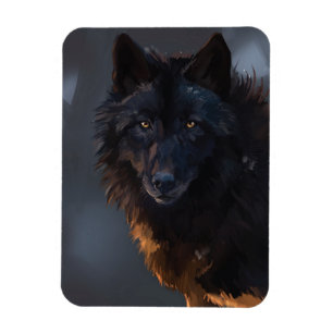 Black Wolf Magnet