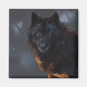 Black Wolf Magnet (Vorne)