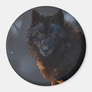 Black Wolf Magnet