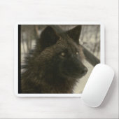 Black Wolf Mousepad (Mit Mouse)