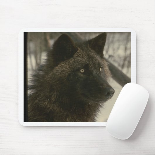 Black Wolf Mousepad (Mit Mouse)