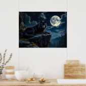 Black Wolf Poster (Küche)